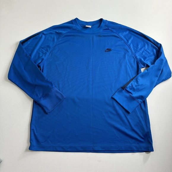 Vintage Y2K Nike Gray Tag Crewneck Pullover Active Sweatshirt Mens Size 2XL Blue - Picture 1 of 9